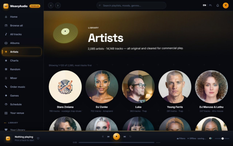 WeavyAudio Case Study, Part 2: Artists, Albums and Tracks