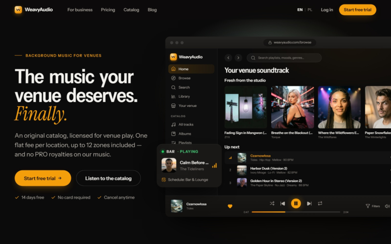 WeavyAudio Case Study, Part 1: Catalog and Music Discovery in the New Design