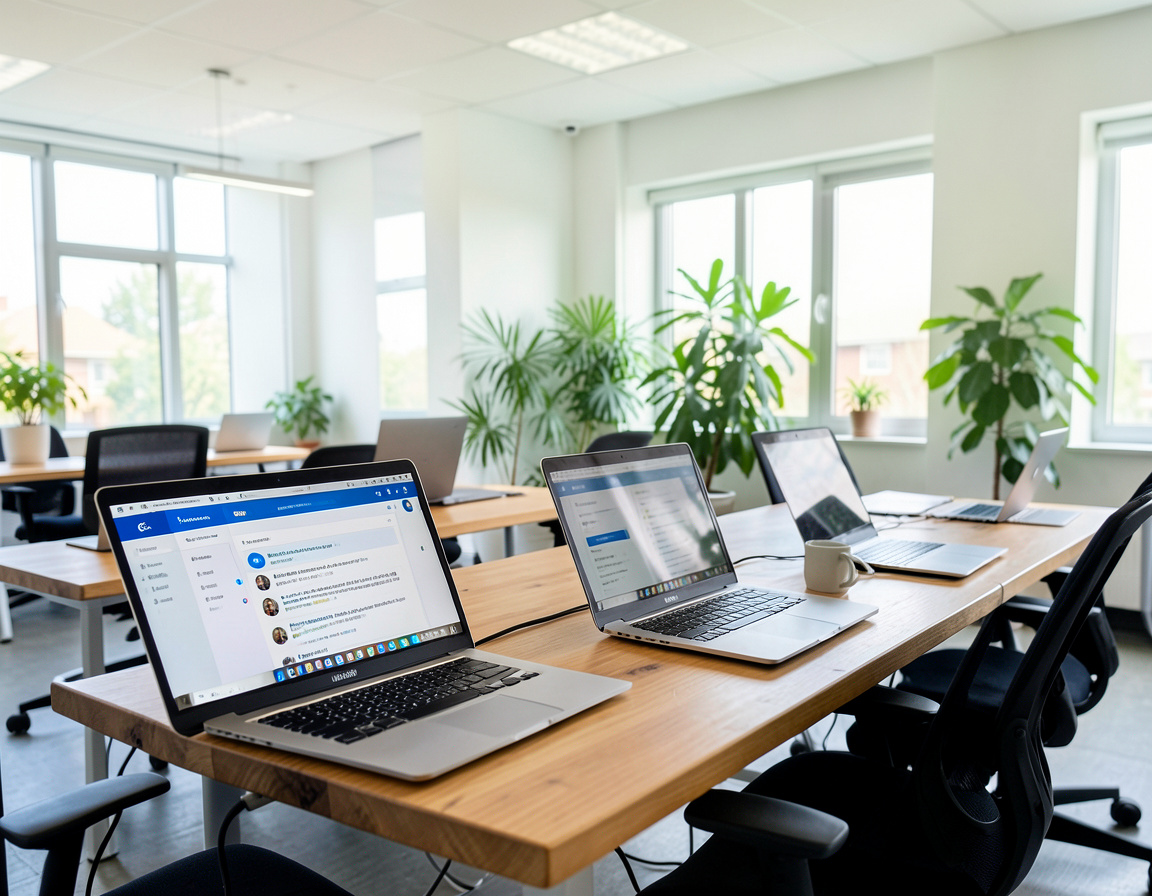 Team laptops using a migrated cloud email workspace