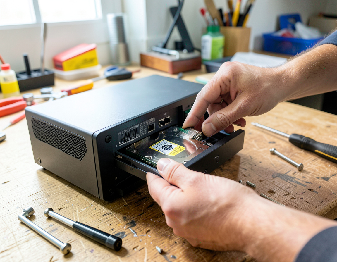 Replacing the hard drive in a CCTV video recorder