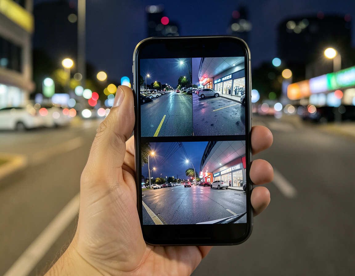 Viewing security cameras live on a smartphone
