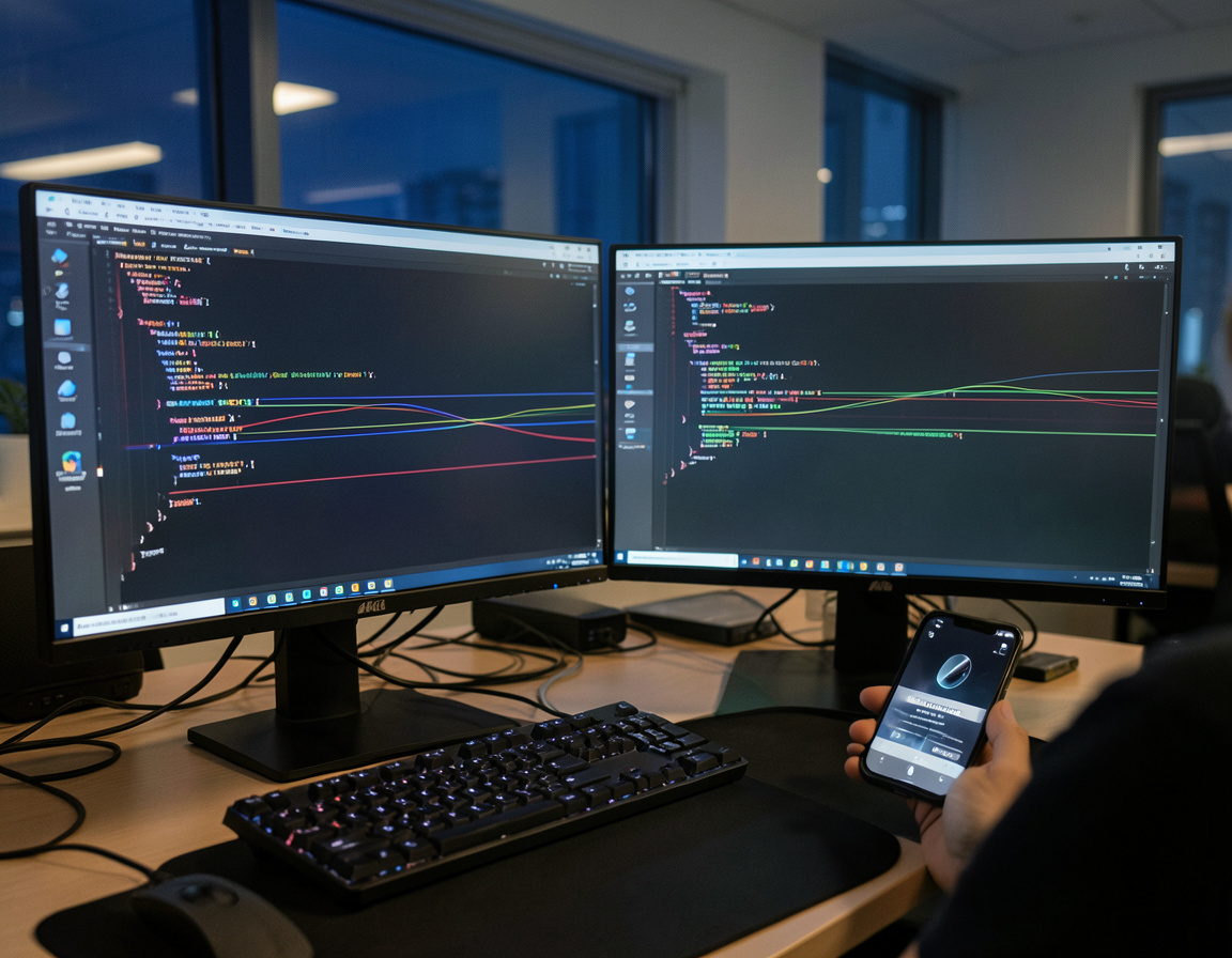 Developer building a headless website with a modern front end