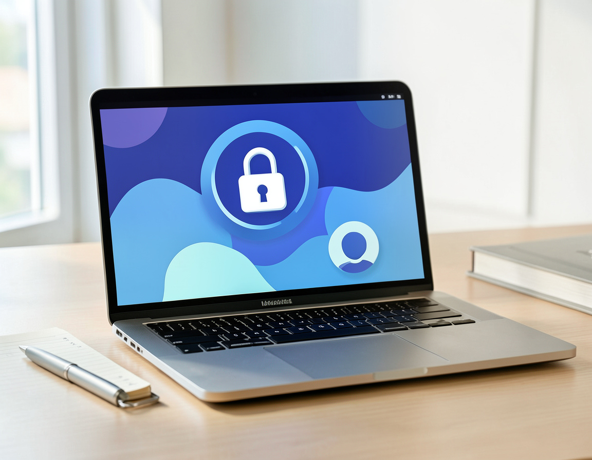 Membership portal login page on a laptop
